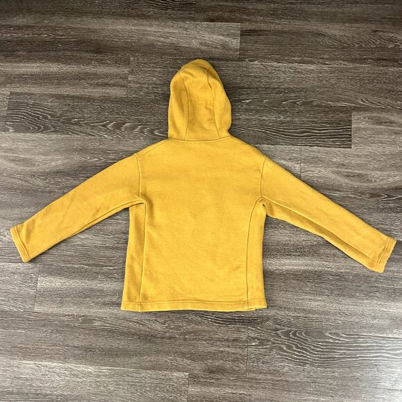 Alex Mill Boiled Wool 100% Merino Hoodie Sweater Mustard Yellow Cozy Classic EUC - Picture 6 of 14